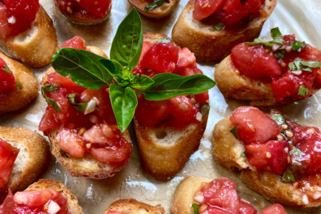 Delicious Tomato Basil Bruschetta: Fresh & Flavorful Italian Appetizer – Planted Places