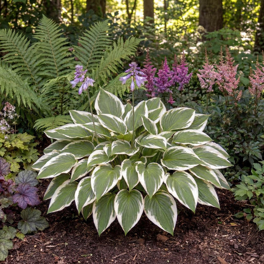 White Edges Leaves Hostas