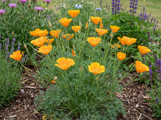 White Linen California Poppy