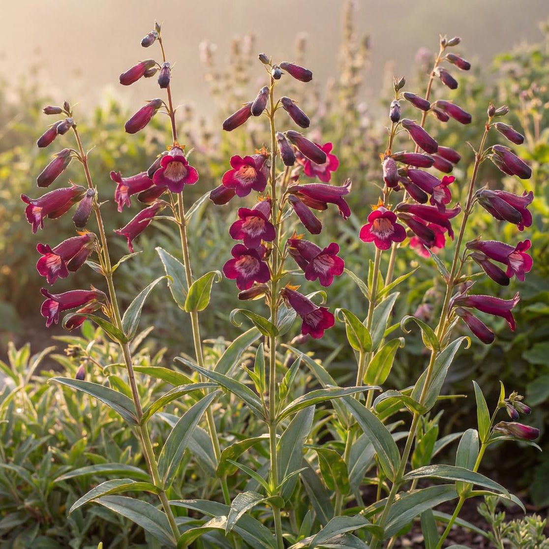 Blackbird Penstemon supplies tall stems for cutting, its deep-toned blooms lasting well in a vase