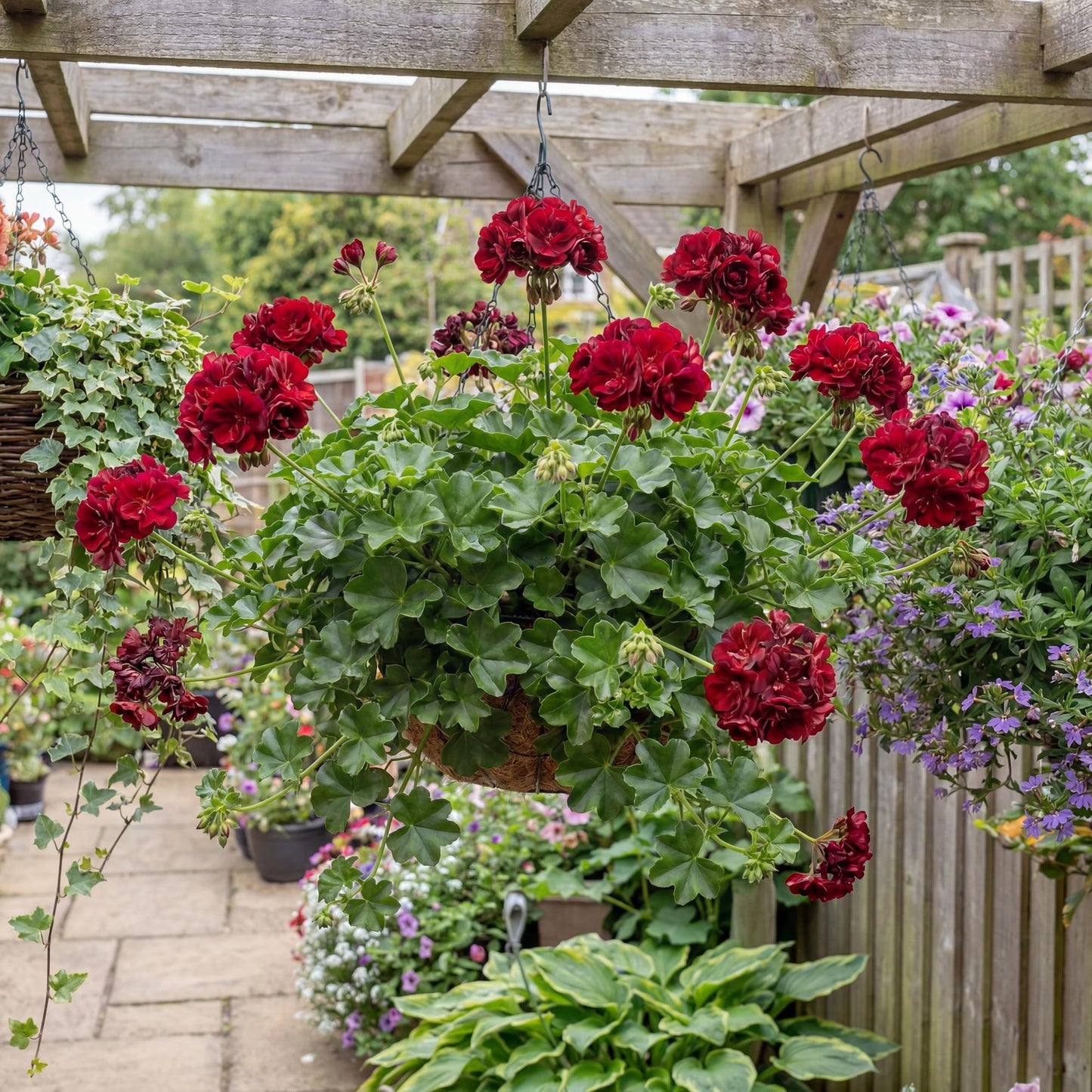 Great Balls of Fire Merlot Ivy Geranium