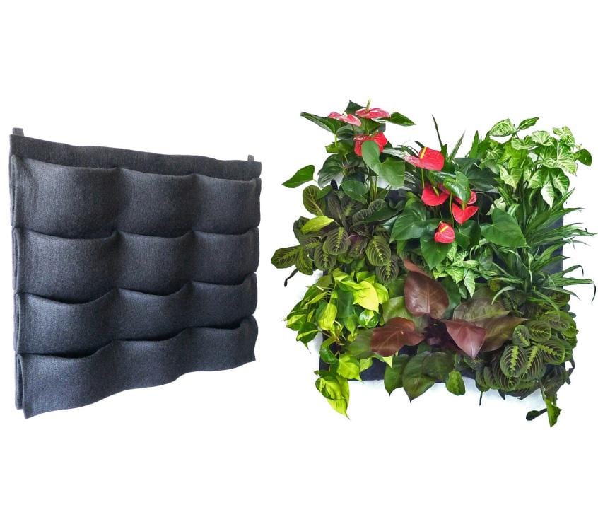 delectable garden 12 pocket indoor waterproof vertical living wall planter 12 Pocket Felt Vertical Garden Planter