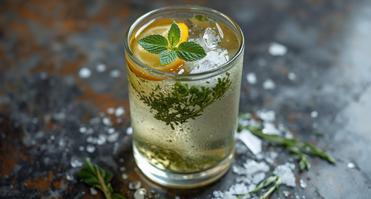 A tray of pink Himalayan salt mixed with fresh chopped rosemary and lemon peel, illustrating the process of making Fresh Herb Infused Salt.