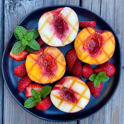 Grilled Nectarines With Mint Simple Syrup