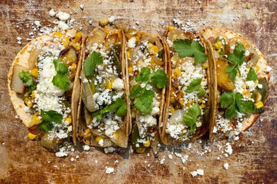 Potato, Poblano, And Cilantro Tacos