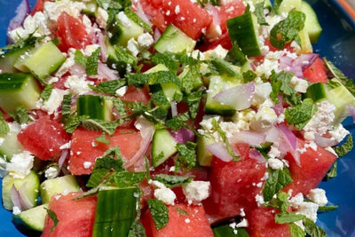 Watermelon, Feta, Mint Salad