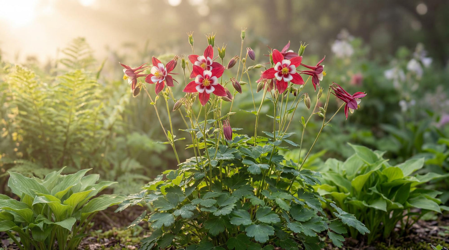 Red & White Kirigami Columbine