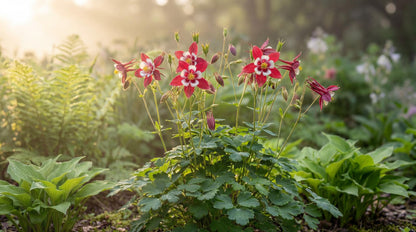 Red & White Kirigami Columbine