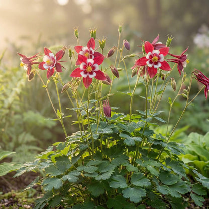 Red & White Kirigami Columbine