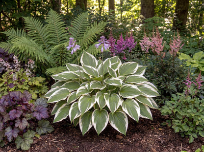 White Edges Leaves Hostas
