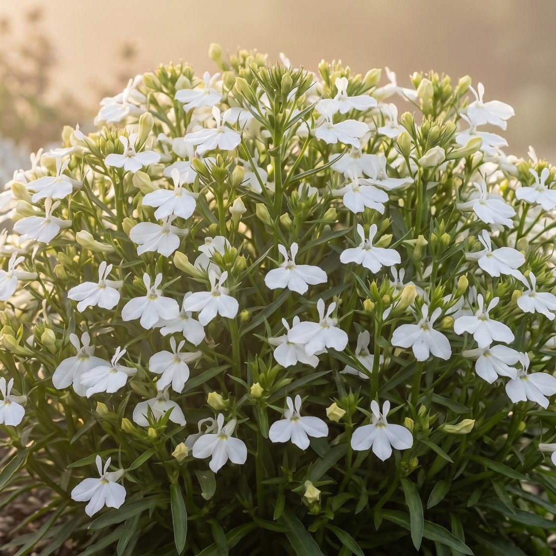 Compact White Magadi Lobelia