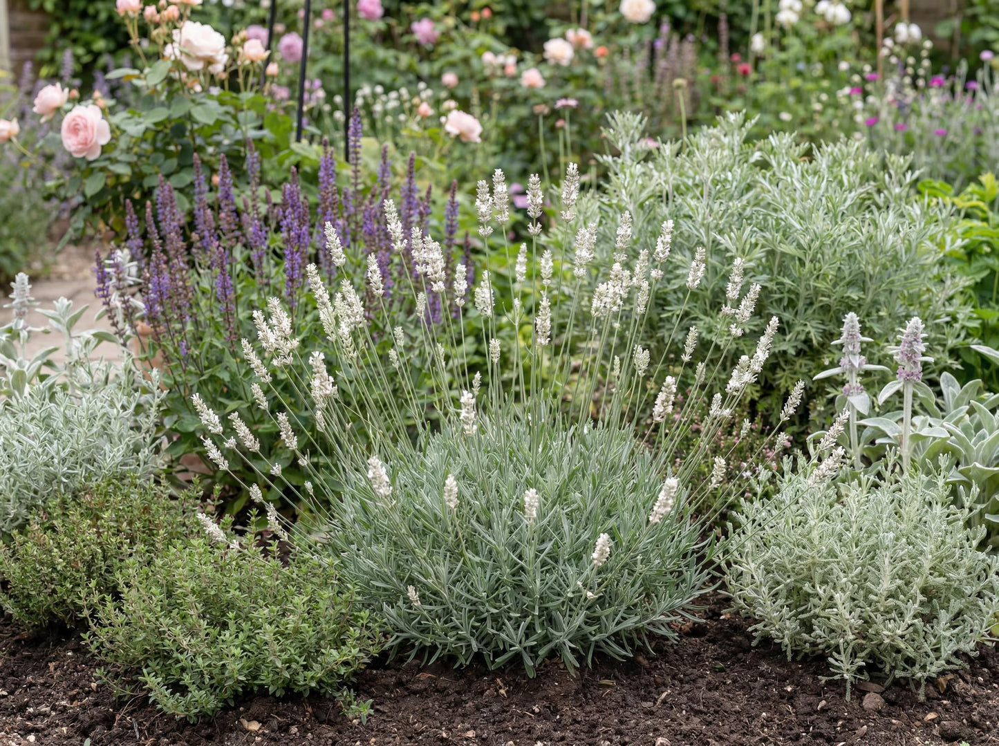Beezee White Floral Lavender