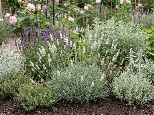 Beezee White Floral Lavender