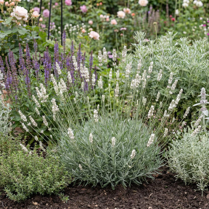Beezee White Floral Lavender