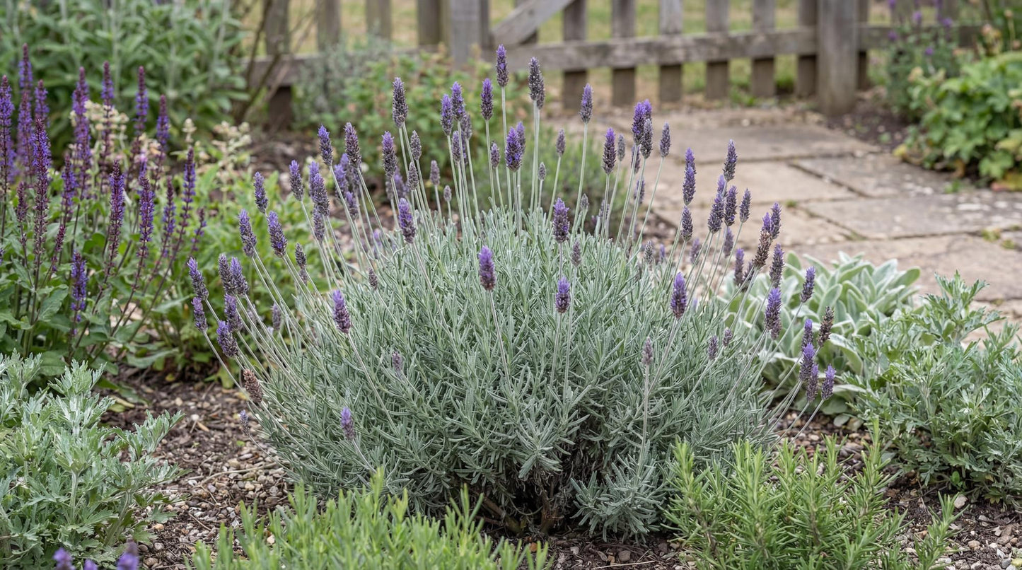 Purple Floral Grey Lavender