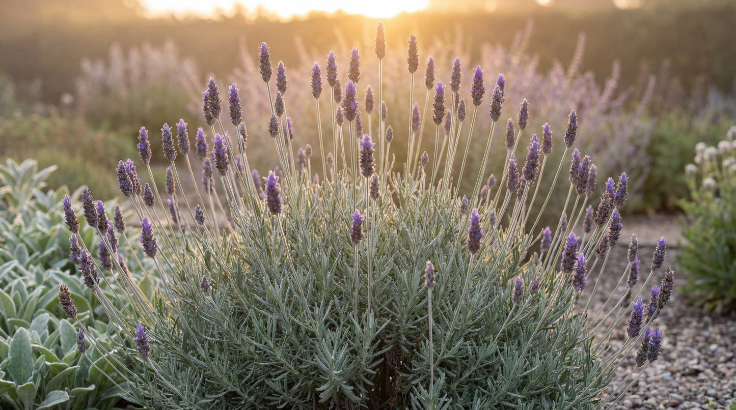 Purple Floral Grey Lavender