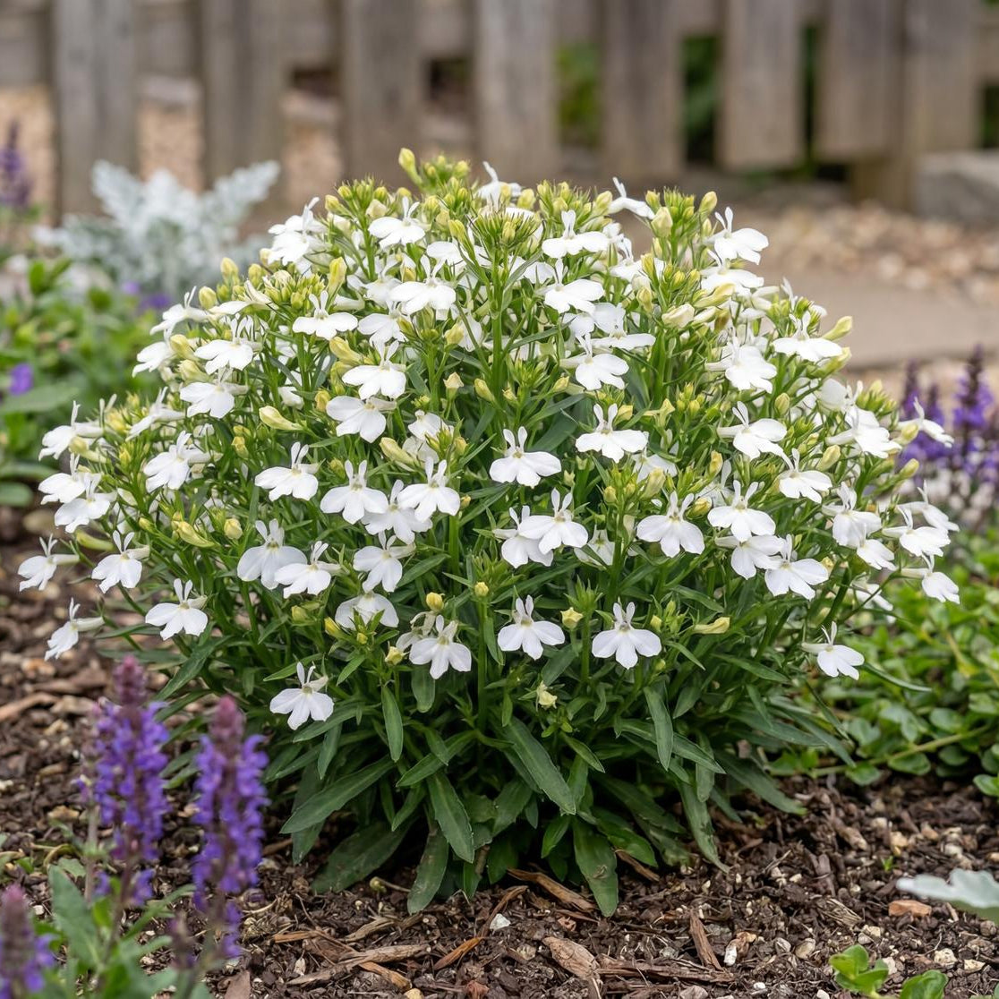 Compact White Magadi Lobelia