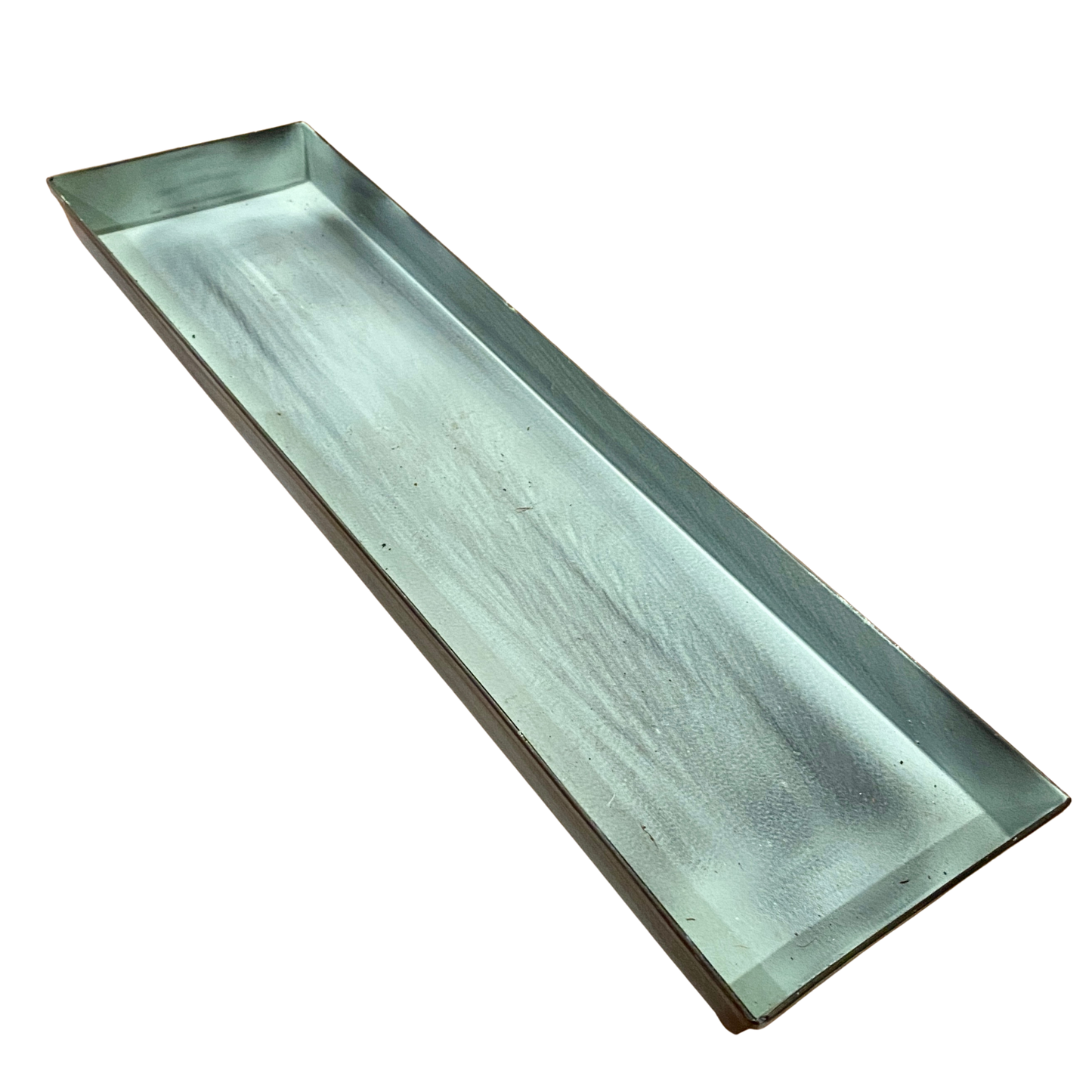 Nantucket Blue Galvanized Steel Planter Tray