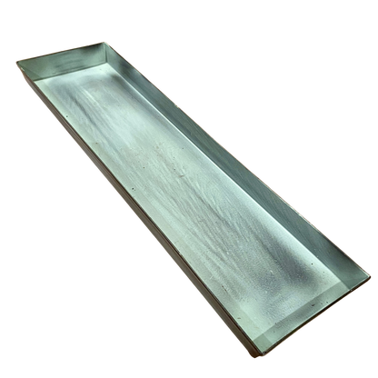 Nantucket Blue Galvanized Steel Planter Tray