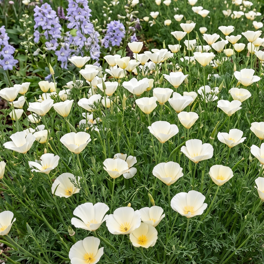 White Linen California Poppy