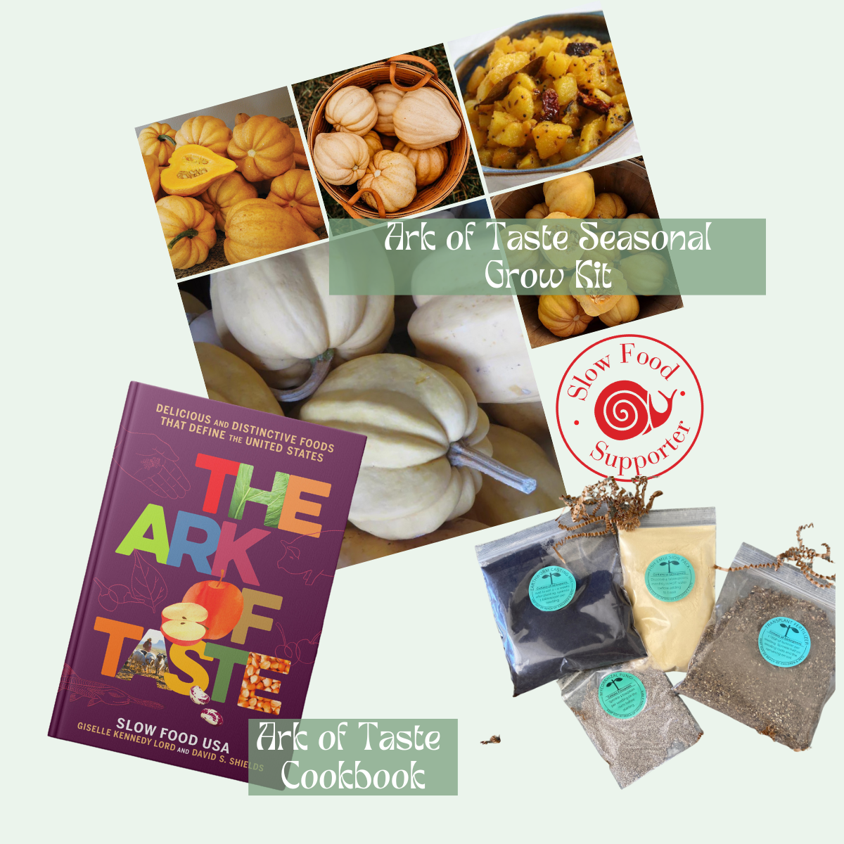 Ark of Taste Thelma Sanders Squash - Seasonal Grow Kit + AOT book