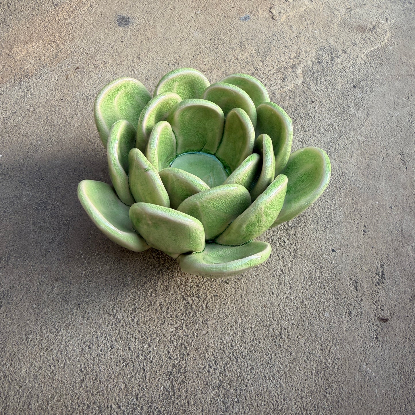 Succulent Ceramic Tea Light Votive