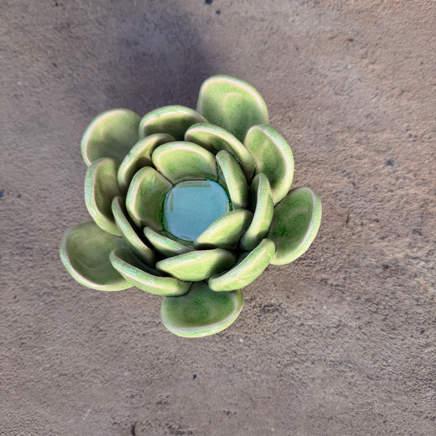 Succulent Ceramic Tea Light Votive