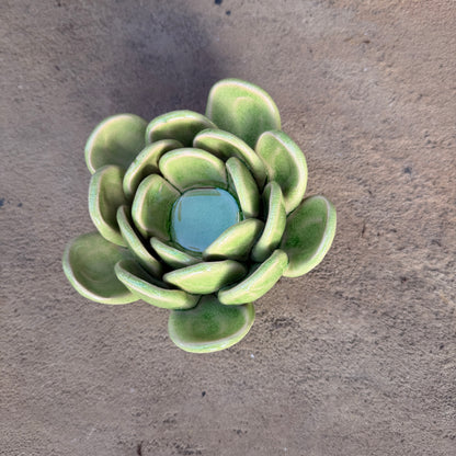 Succulent Ceramic Tea Light Votive