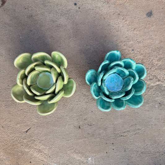 Succulent Ceramic Tea Light Votive