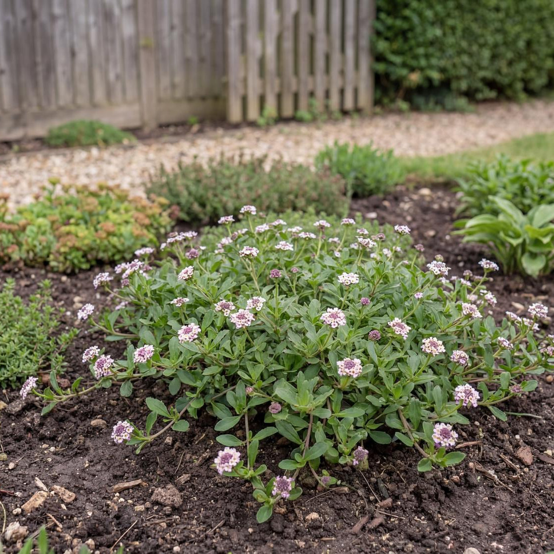 Tesla Lippia spreads well past two feet wide, a California native lawn substitute for paths and slopes
