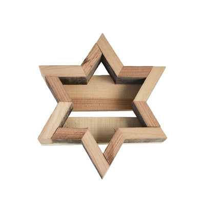 Small Wood Star Frame - white background