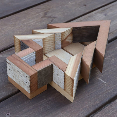 Tree Wood Frame Planter side view